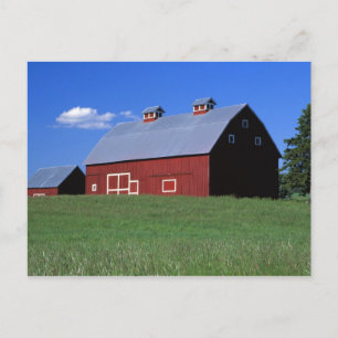 Rode schuur in Latah County, Idaho staat PR MR) Briefkaart