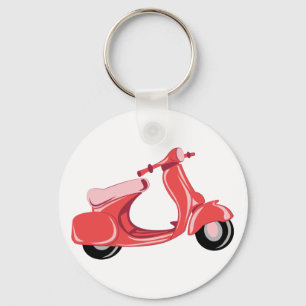 Rode scooter sleutelhanger
