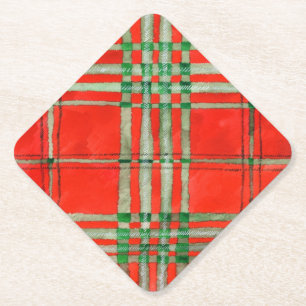 RODE SCOTT TARTAN Diamond Paper Onderzetters