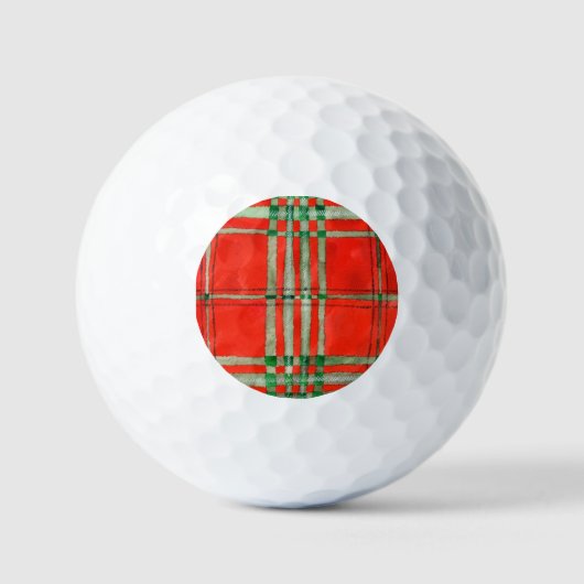 RODE SCOTT TARTAN Golf Balls Golfballen (Voorkant)