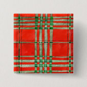 RODE SCOTT TARTAN Square Pin Button (Voorkant)