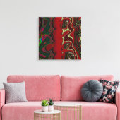 Rode scramble canvas afdruk (Insitu (Woonkamer))