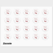 Rode script Prettig kerstfeest kerstpakket sluitze Ronde Sticker (Vel)