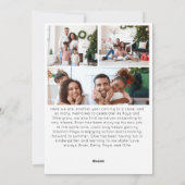 Rode Script Vrolijk Kerstmis Verticale Negen Foto Feestdagenkaart (Achterkant)