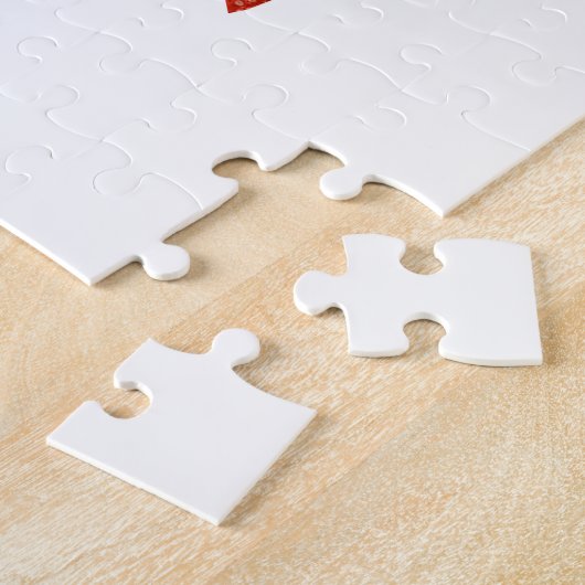 rode sequinzwarte flap legpuzzel (Zijkant)