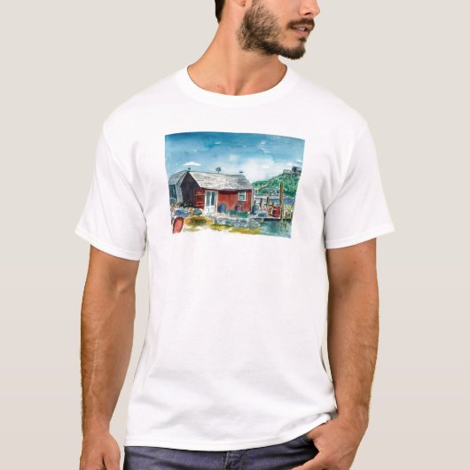 rode shack bij Menemsha T-shirt (Voorkant)