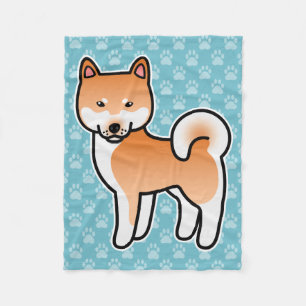 Rode Shiba Inu hond Fleece Deken