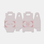 Rode Sierlijke Bloemige Bruiloft Bedankdoosjes (Uitgevouwen)