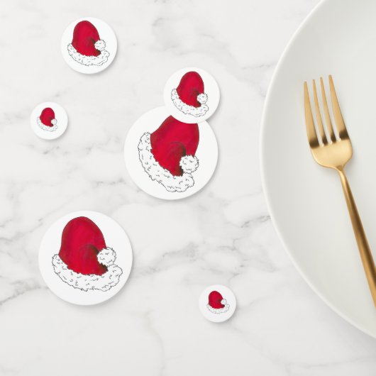 Rode Sinterklaas Pet Prettige feestdagen Kerstmis Confetti (Groep)