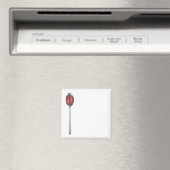 Rode siroop in zilveren lepel magneet (Insitu (Vaatwasser))