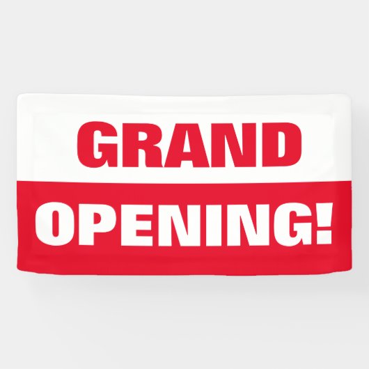 Rode sjabloon grand opening business banner (Horizontaal)