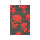 Rode Skulls op zwart Luchtverfrisser (Achterkant)