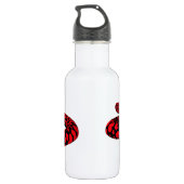 Rode slang met hart waterfles  (Achterkant)