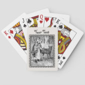  rode slede met wolfsdragende Bossen Pokerkaarten (Achterkant)