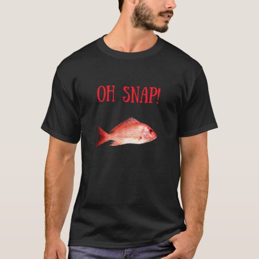 Rode Snapper Vis Oh Snap Mannen Vrouwen Kinder T-shirt (Voorkant)