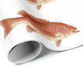 Rode Snapper Wrapping Paper Cadeaupapier (Rol Hoek)