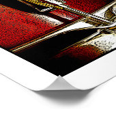 Rode Snare Drum Print Drummer Muzikant Poster (Hoek)