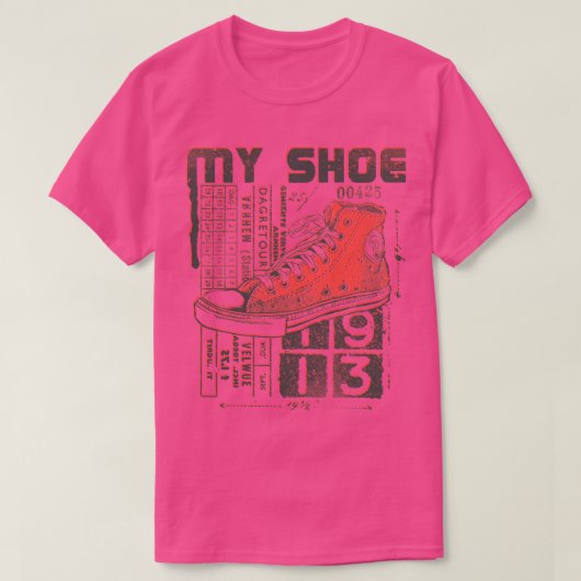Rode Sneakers Punk Pock T-shirt (Design voorkant)