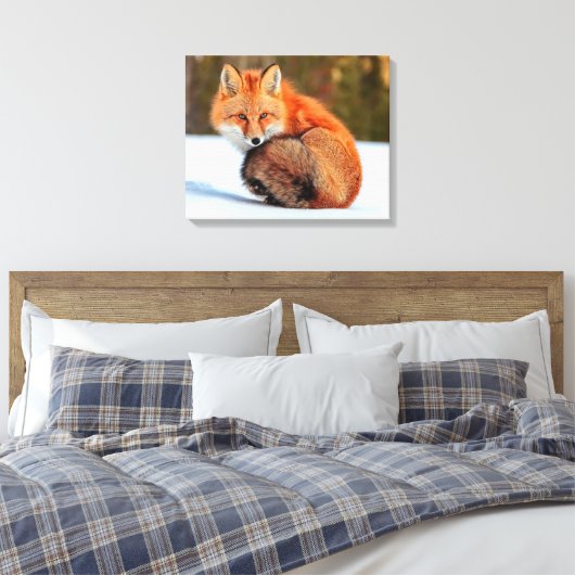 Rode sneeuw | Yukon Canvas Afdruk (Insitu (Slaapkamer))