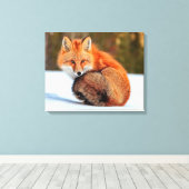 Rode sneeuw | Yukon Canvas Afdruk (Insitu (Houten vloer))