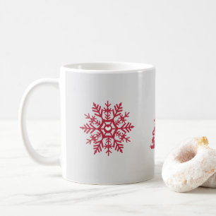 Rode sneeuwvlok Scandinavisch winterpatroon Koffiemok