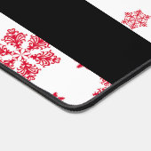 Rode sneeuwvlokken, Jouw naam, Personaliseren Bureaumat (Hoek)