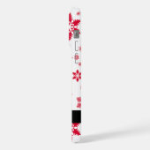 Rode sneeuwvlokken, Jouw naam, Personaliseren iPhone Hoesje (Linkerkant)