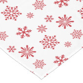 Rode sneeuwvlokken - kerstcadeaus korte tafelloper (Hoek)