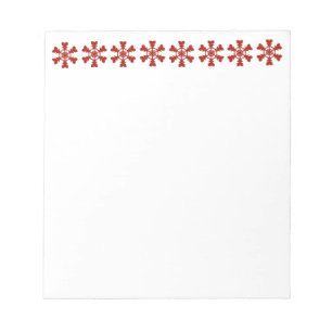 Rode sneeuwvlokken notitieblok