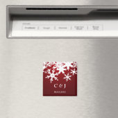 rode sneeuwvlokken redden de datummagneten magneet (Insitu (Vaatwasser))