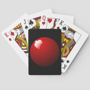 Rode Snooker Bal Tafel Sport Speelkaarten