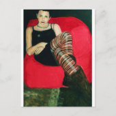 Rode sofa briefkaart (Voorkant)