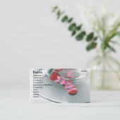 Rode sok visitekaartje (Staand voorkant)