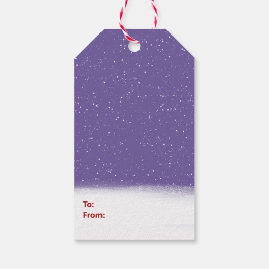 Rode sokken en kerstbal cadeaulabel (Achterkant)