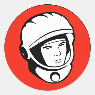 Rode Sovjet-kosmonaut Sticker