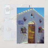 Rode Spaanse deur, Marbella-bloemen Briefkaart (Voorkant / Achterkant)
