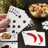 Rode Spaanse peper Pokerkaarten (Insitu)