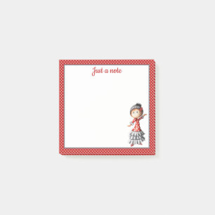 Rode Spaanse Sevillana Flamenco Danseres Gepersona Post-it® Notes
