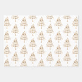 Rode Sparkle Merry kerstboom Inpakpapier Vel (Voorkant 2)