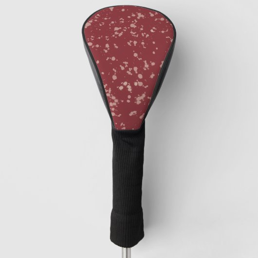 Rode spatten golfheadcover (Voorkant)