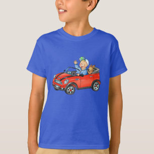 Rode Speelgoed auto donker Kindershirt T-shirt