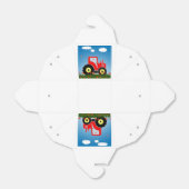 Rode speelgoed bedankdoosjes (Uitgevouwen)
