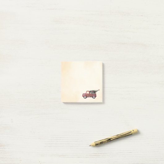  Rode Speelgoed met kerstboom Post-it® Notes (Op bureau)