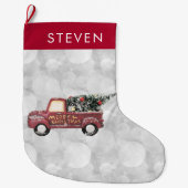  Rode Speelgoed Truck Grote Kerstsok (Voorkant)