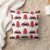 Rode speelgoedauto kerstboom kussen (Deken)