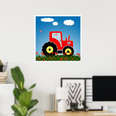 Rode speelgoedtrekker poster (Thuiskantoor)