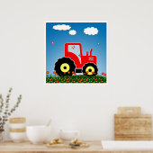 Rode speelgoedtrekker poster (Keuken)