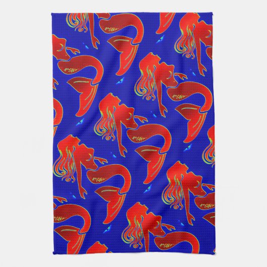 rode speldzeemachtigen theedoek (Verticaal)