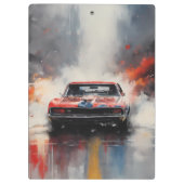 Rode Spier Auto hoofd op Klembord (Achterkant)