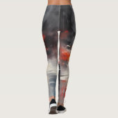 Rode Spier Auto hoofd op Leggings (Achterkant)